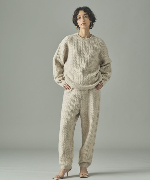 「Curensology」 イージーパンツ FREE オフホワイト レディース_画像6