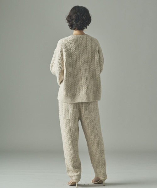 「Curensology」 イージーパンツ FREE オフホワイト レディース_画像8