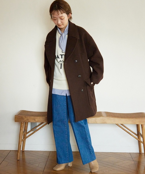 SLOBE IENA(スローブイエナ) ピーコート 36 ネイビー SLOBE IENA(スローブイエナ) ピーコート 36 ネイビー