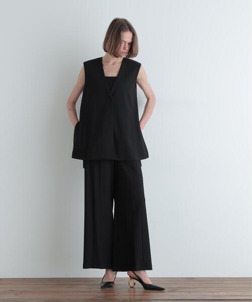 【美品】LE PHIL ルフィル 2way ツイル ノーカラージャケット 黒 LE PHIL（ル フィル） ジャケット ノーカラージャケット 2WAYツイル