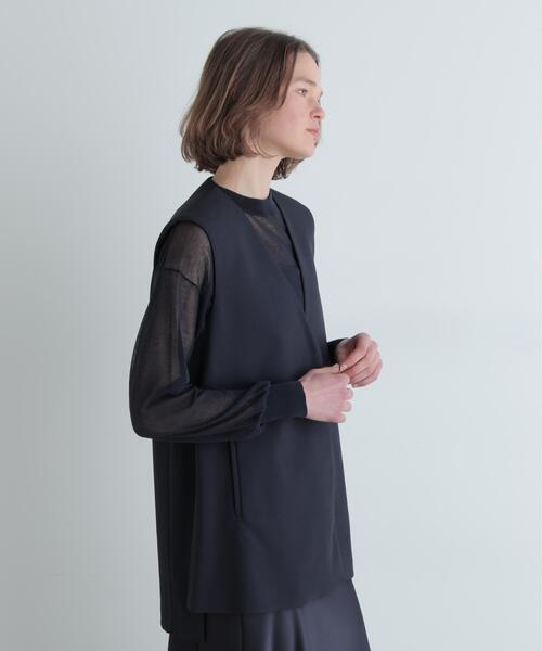 LE PHIL（ル フィル） ジャケット ノーカラージャケット 2WAYツイル