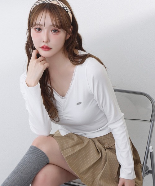 one after another NICE CLAUP tシャツ プレート付きカットソー