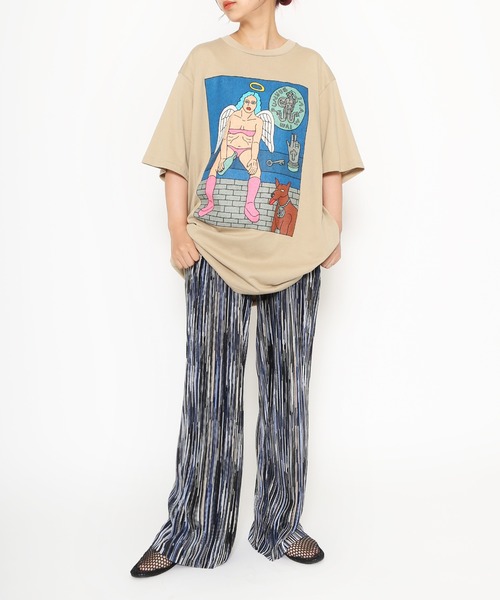 「PUNYUS」 イージーパンツ 1 イエロー レディース_画像5