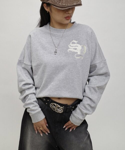 「WHO'S WHO gallery」 スウェットカットソー FREE グレー レディース_画像2