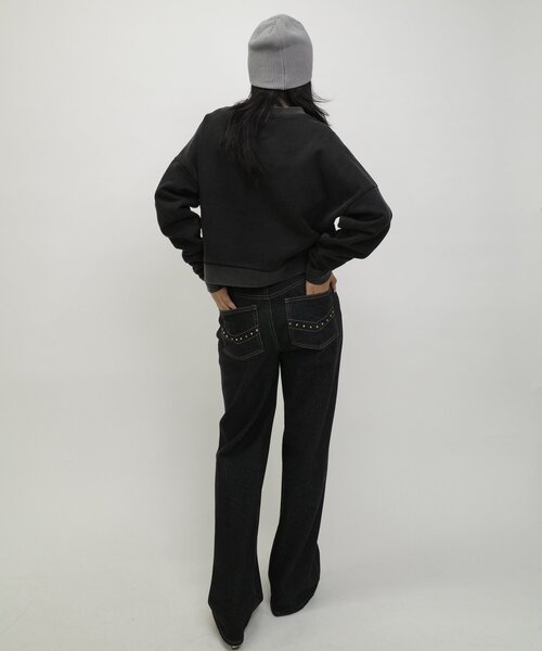 「WHO'S WHO gallery」 スウェットカットソー FREE グレー レディース_画像9