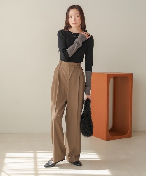 「Bab」 長袖ニット FREE ベージュ レディース_画像3