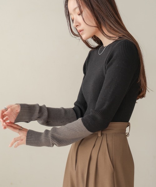 「Bab」 長袖ニット FREE ベージュ レディース_画像6