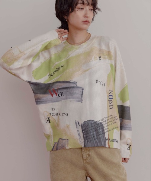 「Eimee Law」 長袖ニット FREE グレー レディース_画像3