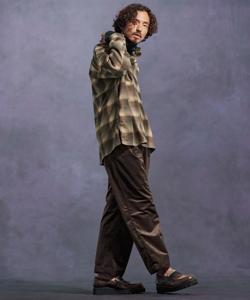 「Jih Nunc」 長袖ネルシャツ M レッド メンズ_画像8