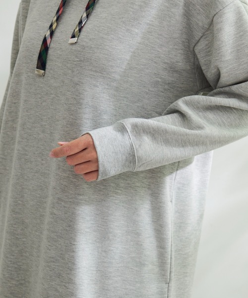 「Arnold Palmer」 長袖ワンピース L 杢グレー レディース_画像4