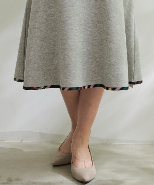 「Arnold Palmer」 長袖ワンピース L 杢グレー レディース_画像6