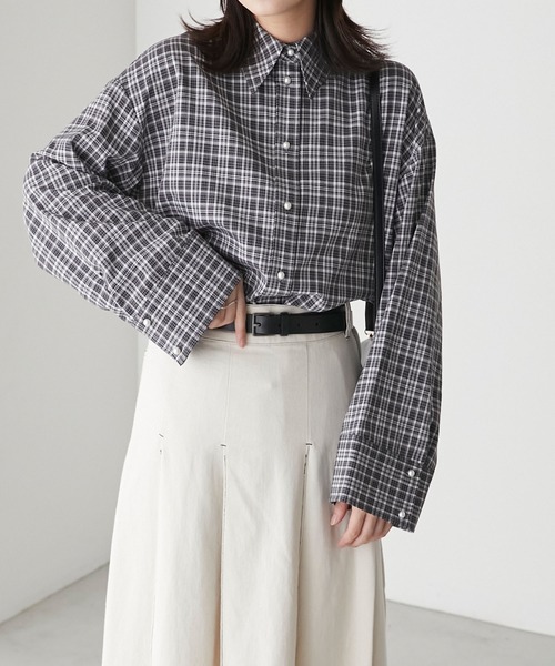 「BONLECILL」 長袖シャツ FREE ライトグリーン レディース_画像8