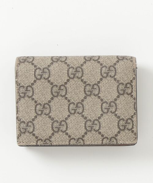 美品✨GUCCI グッチ　GGスプリーム　二つ折り財布　GGチャーム　ベージュ GUCCI（グッチ） GGスプリーム 財布 - ベージュ レディース : ZOZOTOWN