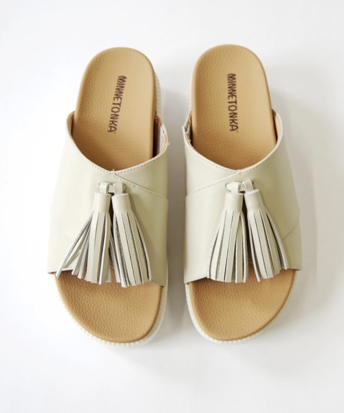 「Minnetonka」 ヒールサンダル 9 シルバー レディース_画像6