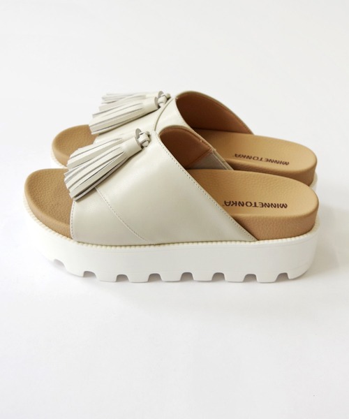 「Minnetonka」 ヒールサンダル 9 シルバー レディース_画像9
