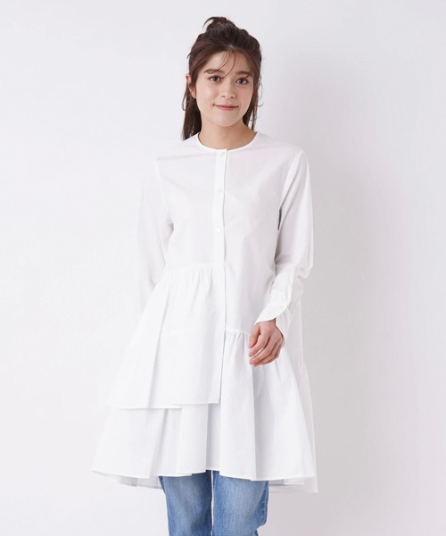 「en recre」 長袖ブラウス 2 オフホワイト レディース_画像2