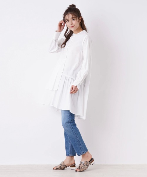 「en recre」 長袖ブラウス 2 オフホワイト レディース_画像3