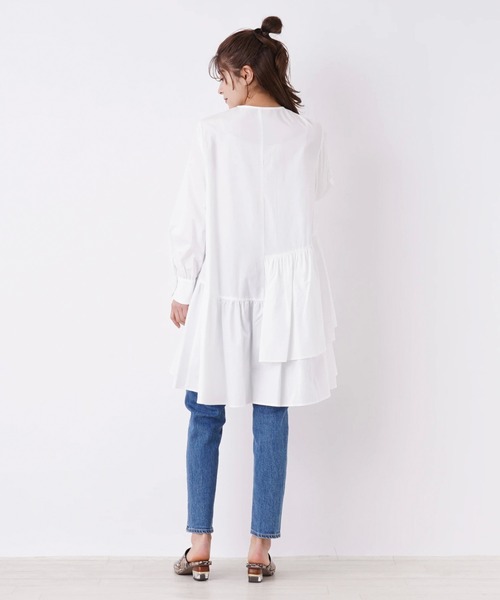 「en recre」 長袖ブラウス 2 オフホワイト レディース_画像4
