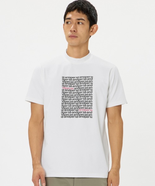 and per se（アンパスィ） tシャツ リファインドライ半袖モックネック