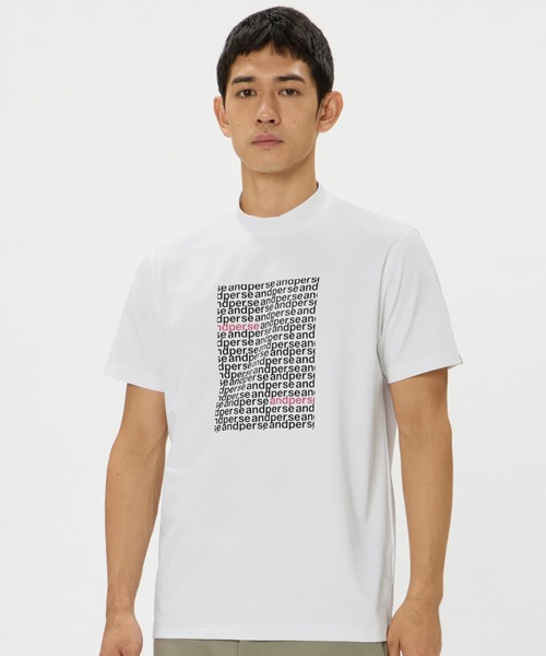 andperse ゴルフウェア　リファインドライ 半袖モックネックシャツ and per se（アンパスィ） tシャツ リファインドライ半袖モックネック