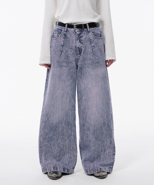 Camphor wood ワイドパンツ ジーンズ メンズ レディース : ZOZOTOWN