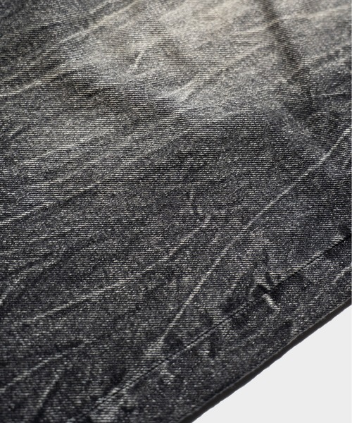 CAMPHOR WOOD ワイドパンツ ジーンズ CRACKED CHEMICAL-WASHED WIDE