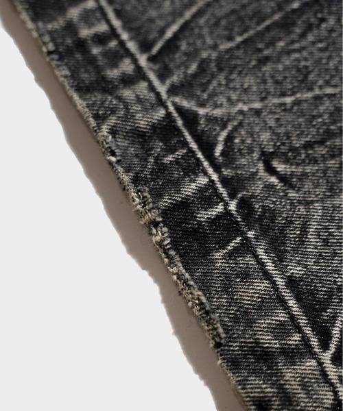 CAMPHOR WOOD ワイドパンツ ジーンズ CRACKED CHEMICAL-WASHED WIDE