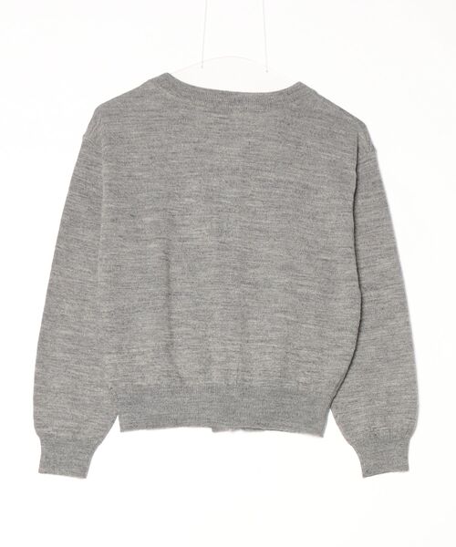 「haupia」 ニットカーディガン MEDIUM チャコールグレー レディース_画像2