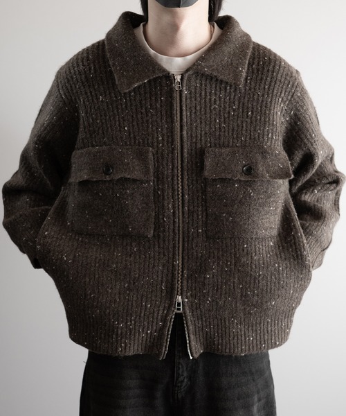 「RUUBON」 ニットカーディガン M ナチュラル メンズ_画像4