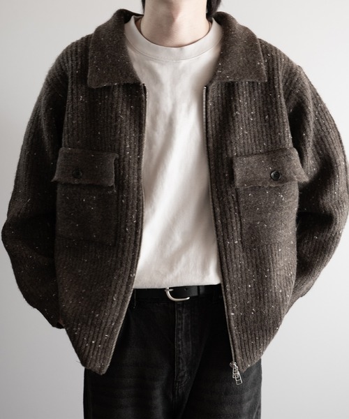 「RUUBON」 ニットカーディガン M ナチュラル メンズ_画像5