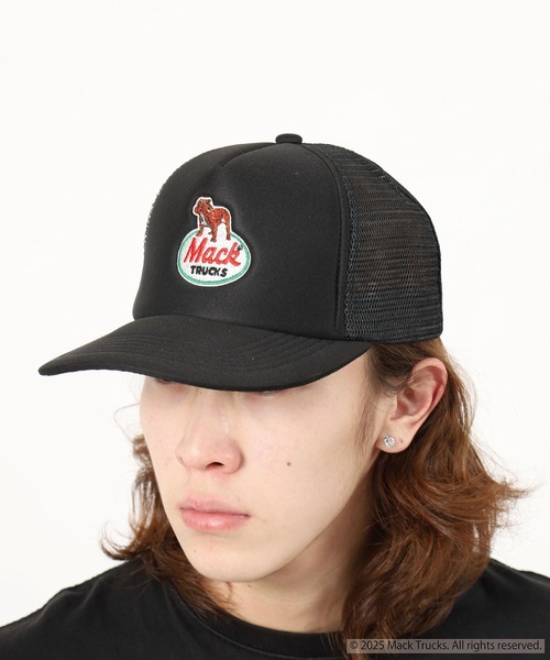 Fj mack trucks トラッカーキャップ　ブラック CALIFORNIA HAVE A NICE TIME ! キャップ 帽子 MACK TRUCKS MESH CAP
