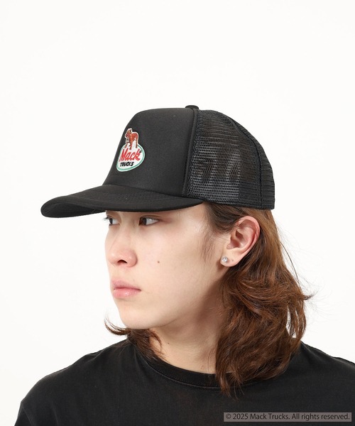 ⭐*︎様 黒【新品】MACK TRUCKS トラッカーキャップ　FJ ブラック CALIFORNIA HAVE A NICE TIME ! キャップ 帽子 MACK TRUCKS MESH CAP