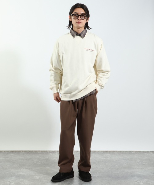「BAYFLOW」 スウェットカットソー MEDIUM オフホワイト メンズ_画像2