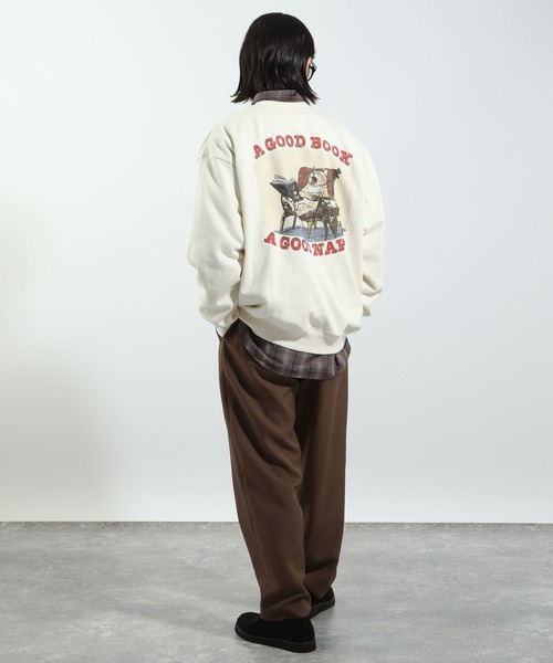 「BAYFLOW」 スウェットカットソー MEDIUM オフホワイト メンズ_画像3