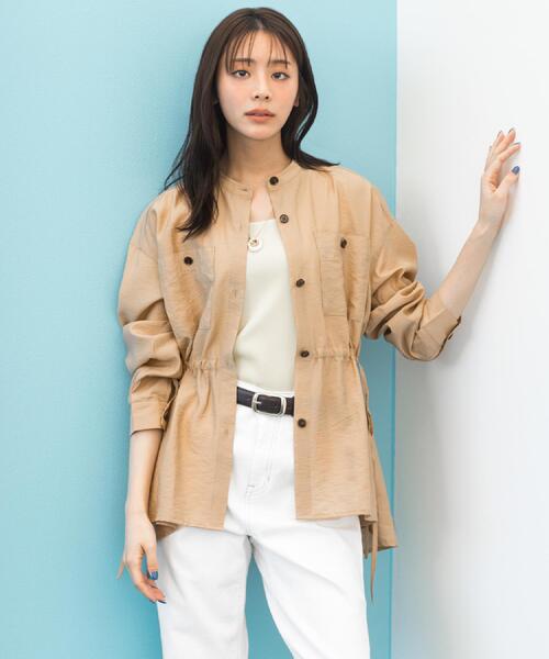 【美品】  HYKE / ハイク | ギャザー 切替 ミリタリー バルーン スリーブ サファリ シャツ ブラウス | 1 | ベージュ | レディース 楽天市場】hyke（シャツ・ブラウス｜トップス）：レディース
