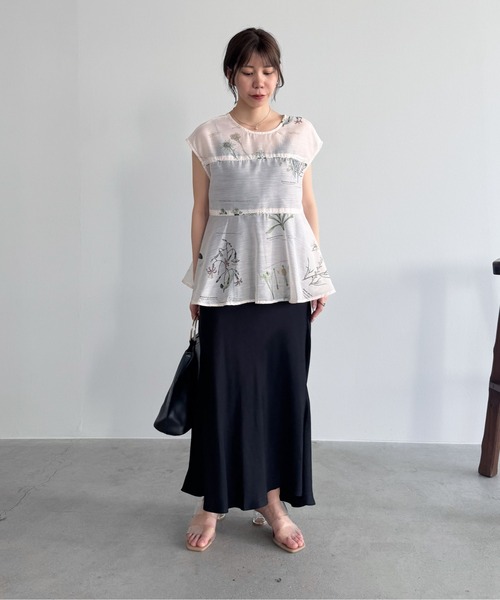 Pqran（クラン） ブラウス シャツ 「オリジナル図案」ヴィンテージ 