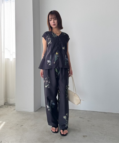 Pqran（クラン） ブラウス シャツ 「オリジナル図案」ヴィンテージ