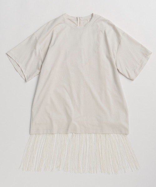 tシャツ 「PRE-ORDER」Fringe Cupra Jersey T-Shirt/フリンジキュプラジャージTシャツ レディースの画像