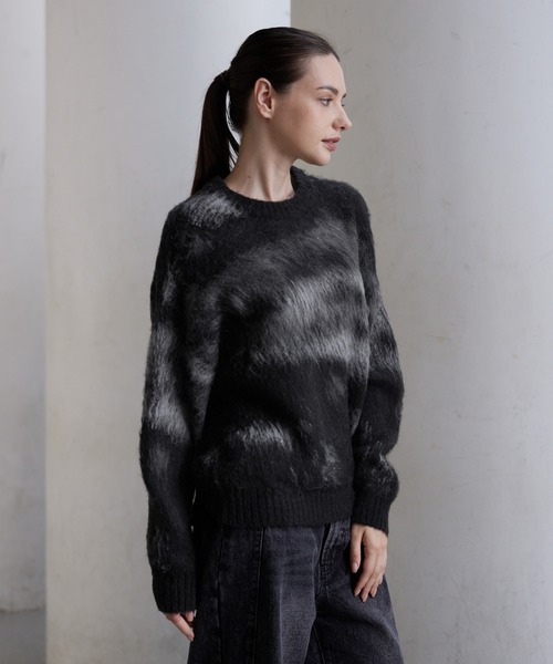 「CLEL」 長袖ニット S ブルー メンズ_画像6