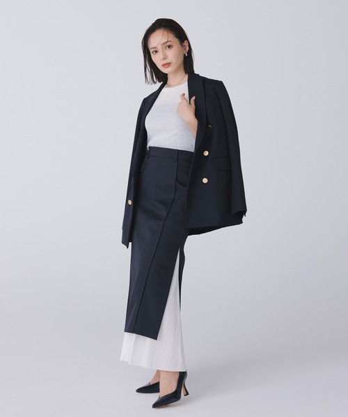 「anuans」 ロングスカート SMALL ネイビー レディース_画像4