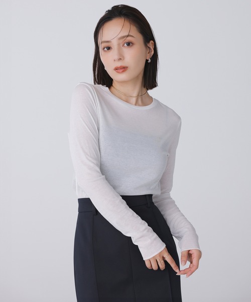 「anuans」 ロングスカート SMALL ネイビー レディース_画像9
