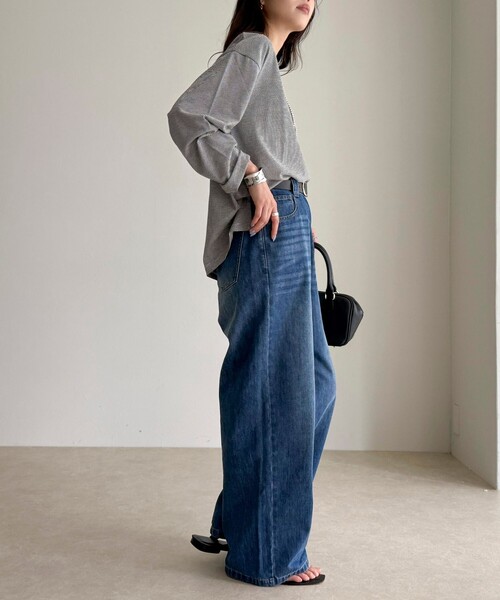 「fredy emue」 デニムパンツ 38 ブルー レディース_画像3