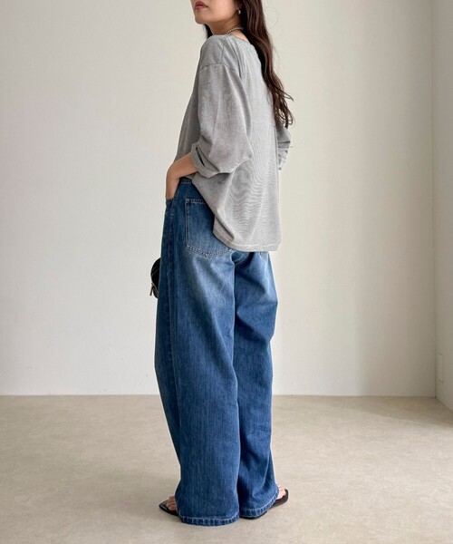 「fredy emue」 デニムパンツ 38 ブルー レディース_画像4