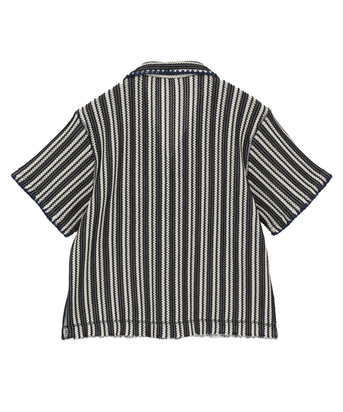 ブラウス シャツ Knitting Russell Jersey Stripe Blouse レディースの画像