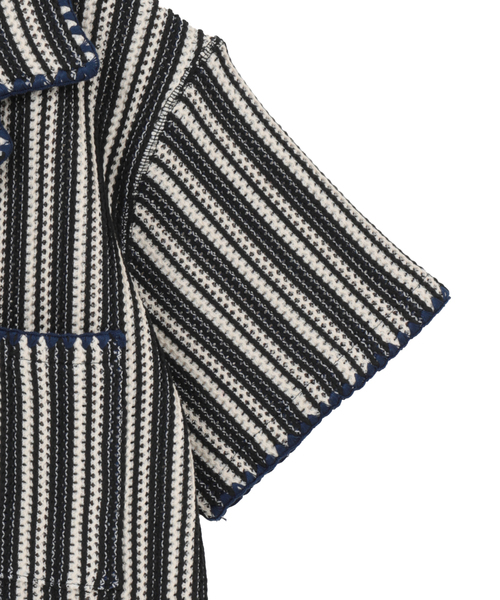ブラウス シャツ Knitting Russell Jersey Stripe Blouse レディースの画像