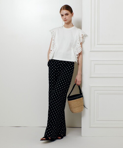 LOULOU WILLOUGHBY（ルルウィルビー） tシャツ 半袖 スカラレース