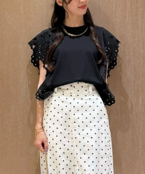 LOULOU WILLOUGHBY（ルルウィルビー） tシャツ 半袖 スカラレース