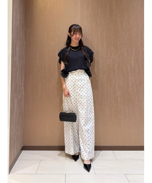 LOULOU WILLOUGHBY（ルルウィルビー） tシャツ 半袖 スカラレース
