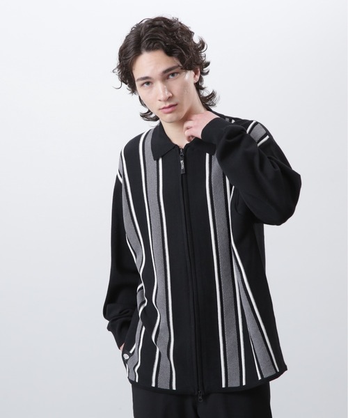 「MANASTASH」 ニットカーディガン M グリーン メンズ_画像3