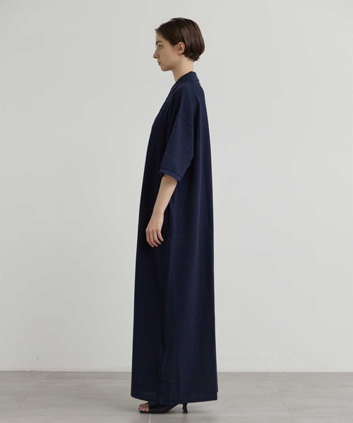 「INSCRIRE」 シャツワンピース SMALL ネイビー レディース_画像3